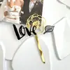 Decoração de bolo de acrílico estilo ins transfronteiriço Dia dos Namorados camada dupla amor cartão de inserção para bolo de sobremesa Dia dos Namorados