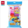 Arcilla Ultraligera Deli Multicolor Segura y No Tóxica Arcilla de Colores para Niños Set de Barro para Colorear a Mano en Jardín de Infancia Plastilina