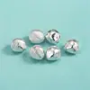 Plata de Ley S925 Hecho a Mano Cuentas Espaciadoras de Plata Cepilladas Irregulares Espaciadores Pulsera de Cristal DIY Pulsera Cuentas Sueltas