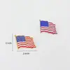 Insignia de Bandera Americana Oro y Plata Accesorios de Ropa Broche de Bandera Broche de Mariposa Broche Insignia Aleación Esmalte