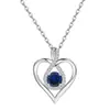 Comercio exterior transfronterizo europeo y americano, nueva cadena para la clavícula S925 de plata de ley con incrustaciones de diamantes, collar elegante en forma de corazón, la primera opción para regalos del Día de la Madre