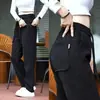 Pantalones Casuales de Punto de Sarga para Otoño/Invierno, Caída Rígida, Adelgazantes, Modernos, de Pierna Recta, Forro Polar, Engrosados, de Calidad para Hombre