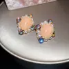Pendientes de gota con incrustaciones de diamantes transfronterizos europeos y americanos, pendientes de lujo de alta gama, accesorios para orejas de moda de nicho, venta al por mayor desde fabricante de Yiwu