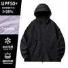 Roupa com Capuz de Proteção Solar UPF50+ em Nylon para Homens e Mulheres, Roupa de Proteção Solar Respirável e Leve para o Verão, Moda Outdoor Anti-Ultravioleta