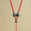 Cordón para Colgante de Cuentas Pequeñas, Cordón de Collar Tejido a Mano, Cordón para Collar con Colgante de Jade Pixiu Guanyin, Cordón Unisex