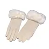 Luvas Derong Femininas de Inverno com Forro de Lã Quentes e à Prova de Vento para Ciclismo e Direção ao Ar Livre, Luvas com Ponta dos Dedos Touch Screen à Prova de Vento e Frio