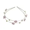 Diadema Japonesa Coreana Bosque Dulce Cabeza de Flor Tridimensional Primavera Verano 2026 Nuevo Versátil Alto Cráneo Parte Superior Diadema Pinza para el Cabello Sensación de Alta Gama