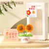 Regalo para el Día del Maestro Bouquet de Flores de Lirio del Valle Tejido Hecho a Mano DIY Modelo Nuevo 2026 Regalo de Jardín de Infancia para Maestros al Inicio del Ciclo Escolar
