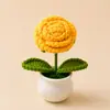 Enfeites de Tricô, Flores Artificiais, Flores Artificiais Mais Vendidas na Amazon, Plantas em Vasos de Rosa, Decorações de Mesa, Buquês de Flores em Vasos de Crochê de Lã