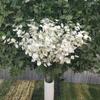 Cor de Outono Flor de Orquídea Dançante de Quatro Pétalas Decoração de Casamento Tecido de Seda Flor Artificial Orquídea Simulação Decoração de Sala de Estar Quarto Orquídea Dançante