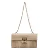 2026 Verano Nuevo Bolso Pequeño Cruzado Cuadrado Nicho Cadena de Gama Alta Bolso para Mujer Estilo Vacaciones Bolso Tejido Bolso de Paja