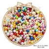 3-8mm ABS Furo Reto Pérolas de Imitação Redondas Contas Artesanais DIY Pulseira Colar Materiais para Miçangas Acessórios de Vestuário