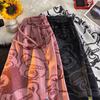 Verão 2024 novo shorts casual com estampa completa de urso masculino estilo bf Hong Kong solto marca de moda cinco pontos calças esportivas de praia
