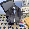 Camisa de Manga Corta con Cremallera y Múltiples Bolsillos, Diseño de Nicho Moderno para Hombres y Mujeres, Estilo High Street Americano, Corte Holgado, Camisa Versátil