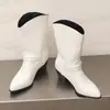 Botas Martin de tacón alto de talla grande transfronterizas 34-48, punta redonda, color liso, sin cordones, tacón cuadrado, versátiles, ligeras, tacón cuadrado, botas de media caña para mujer