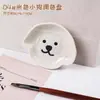 Paleta de Dibujos Animados para Uñas Forma de Oso Lindo Cachorro Paleta para Mezclar Pigmentos Lisa Fácil de Limpiar Plato para Mezclar Gel de Pintura para Uñas