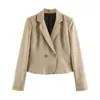 E-commerce Transfronteiriço Estilo Europeu e Americano Moda Feminina ZA AliExpress Mais Vendido Elegante Tendência Lapela Botão Único Blazer