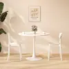 Mesa de comedor estilo Ins mesa de tulipán mesa de negociación mesa de té pequeña redonda mesa de té pequeña blanca nórdica cafetería combinación de mesa de té pequeña
