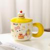 Taza de Gato de Dibujos Animados Taza de Cerámica Taza para Pareja Taza para Agua Caja de Regalo Cerámica con Tapa Alto Valor de Color Taza de Café para Oficina