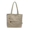 Bolso de Gran Capacidad Estilo Perezoso para Mujer 2024 Nuevo Estilo Simple Casual Bolso de Lona para Estudiantes Universitarias Bolso de Clase para Mujer