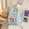 Mochila Bordada Linda Estilo Fresco para Estudiantes de Preparatoria para Niñas, Estilo Japonés Ligera de Gran Capacidad Casual para Tutorías