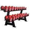Suporte Comercial para Halteres para 10 Pares de Halteres Hexagonais com Cabeça Redonda, Rack de Armazenamento de Camada Dupla para Organizar 10 Conjuntos