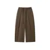 Calça Wide Leg Plissada Reta Solta Estilo Preguiçoso Tendência Casual Masculina ORIGTEEN Retro Japonês K6020