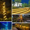 Tira de Luz LED Redonda, Ultra Brillante, Resistente al Agua para Exteriores, para Ambiente de Patio, Uso Comercial, Luz Cálida, Tira de Luz de Alto Voltaje Directo 220V