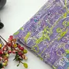 Tela Bordada con Lentejuelas Sin Reglas, Tela de Malla Espejo para Ropa Infantil Bordado DIY