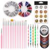 Ferramenta de nail art mais vendida conjunto lâmpada para unhas lixador lixa de unha caneta para pintura colorida conjunto de nail art