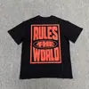 Camiseta de Manga Curta Estampada Corteiz Alcatraz Estilo Europeu e Americano Streetwear High Street Casual Hip-Hop Tendência