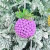 Natal Transfronteiriço Novo Colorido Glitter Fruta de Natal Pingente Bola Decorativa Framboesa Artificial Bola de Feriado