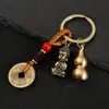Nuevo llavero colgante de calabaza de latón cinco monedas de Emperador calabaza de cobre colgante del año del conejo Souvenir de lugar escénico Venta al por mayor