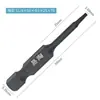 Yitao S1/4 Tipo Flor de Ciruelo Punta de Broca de Viento Diamante Negro 50mm Templado Magnético Cabezal de Destornillador Eléctrico Cabezal de Destornillador Eléctrico