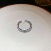 Anillo abierto con orejas de trigo y circón vintage de la época medieval para mujer, anillo combinable con todo, joyería retro ligera de lujo de alta gama.