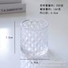 Vaso de Vidrio para Velas de Alivio Simple Aromaterapia Vacío Cera Vaso Portavelas Taza Hogar Dormitorio Transparente Portavelas Vaso de Vidrio