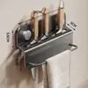 Estante para cuchillos de cocina sin taladro, estante multifuncional para cuchillos montado en la pared con portapalillos integrado, estante de almacenamiento con ventosa