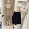 Calças Cargo Casuais de Outono para Meninas Bebê Bolso Grande Largas de Perna Larga Estilo Coreano Cintura Elástica para Bebê Calças Longas Versáteis