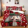 Temu Conjunto de Roupa de Cama de Três Peças de Natal Boneco de Neve de Natal Rena Decoração de Casa Conjunto de Roupa de Cama de Três Peças Pode Ser Enviado Jit