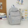 Mochilas de la Serie de Hilo Texturizado Gris de Cáñamo para Estudiantes de Secundaria y Preparatoria, Adecuadas para Clases Diarias, Salidas de Fin de Semana, Picnic y Bolsas Escolares Resistentes a las Manchas
