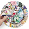 50 leitura grafite personalidade desenho animado leitura transfronteiriça tendência criativa DIY skate bagagem adesivos à prova d'água