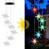 Luz de carillón de viento solar transfronterizo LED, luz colgante de pájaro cardenal, luz decorativa para exteriores, luz de ambiente festivo, luz de paisaje