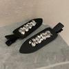 Pinza Elegante Super Brillante de Circonita para el Cabello de Mujer Clip Simple Sin Costuras Clip Lateral Cosmético Clip para Flequillo Cabello Roto Pinza de Pato Accesorios para el Cabello