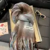 Colección de Bufandas de Mohair de Color Sólido de Otoño e Invierno, Bufandas Atmosféricas Estilo Coreano, Bufandas Chal Ampliadas y Engrosadas al por Mayor