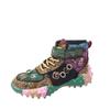 Estación Europea 2026 Principios de Primavera Nuevo Estilo Popular Zapatos de Papá con Pedrería de Durian para Mujer, Zapatos Planos de Pedrería Estilo Ins de Moda con Suelas Gruesas