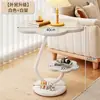 Mesa Auxiliar para Sofá para Uso Doméstico, Dormitorio, Sala de Estar, Mesa de Café Pequeña, Mesa de Noche, Mesa Redonda Pequeña para Balcón, Mesa Pequeña Estilo Vintage, Estante de Almacenamiento