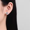 Aretes de Plata Esterlina 925 para Mujer Estrella de Cinco Puntas Moda Aretes de Moissanita Gra Joyería Venta Directa de Fábrica Suministro Transfronterizo
