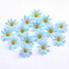 Nova Flor Artificial Pequena Margarida Crisântemo Feito à Mão DIY Camada Dupla 4,5cm Cabeça de Flor Falsa Margarida Poligonal Girassol Atacado