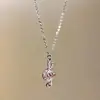 Corrente para Clavícula Multi-Color com Strass de Nota Musical Europeia e Americana para Mulheres, Corrente de Pescoço Simples Versátil de Alto Padrão Vintage, Corrente para Clavícula Mais Vendida Transfronteiriça