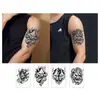Adesivos de Tatuagem Temporária Audaciosos da Série Prajna Transfronteiriça 2025 para Homens e Mulheres, Tatuagem de Meio Braço e Peito, Adesivos à Prova d'Água, Suor e de Longa Duração